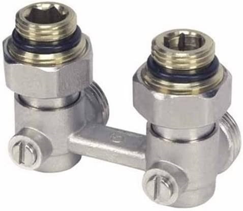 Zweirohr-Hahnblock, Eckform 1/2"