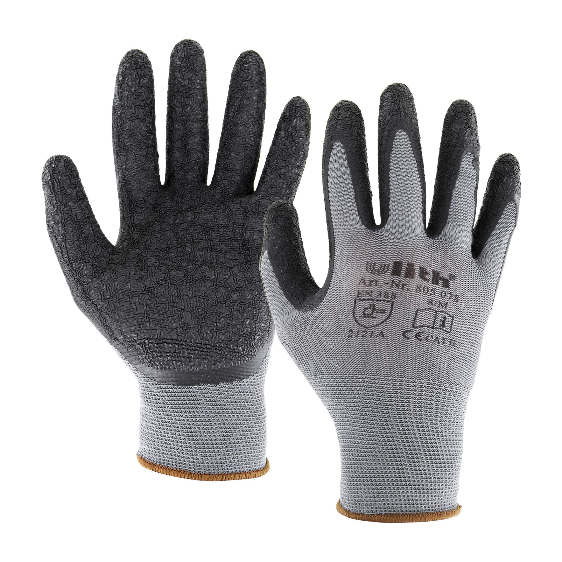 Ulith® Safety Peel-Perfecter Montagehandschuhe grau / schwarz